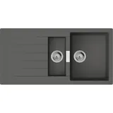 Hansgrohe S52 rechts Einbauspüle silicaTec grau 1000 x 600 mm Handbetätigung