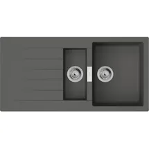 Hansgrohe S52 rechts Einbauspüle silicaTec grau 1000 x 600 mm Handbetätigung