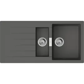 Hansgrohe S52 rechts Einbauspüle silicaTec grau 1000 x 600 mm Handbetätigung