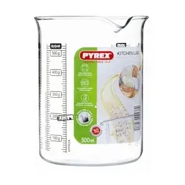 Pyrex 505040 Kitchen Lab Messbecher, 0,5 L