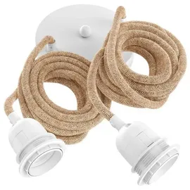 Hoopzi 2-flg. 2,5 m Textilkabel beige-weiß