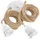 Hoopzi 2-flg. 2,5 m Textilkabel beige-weiß