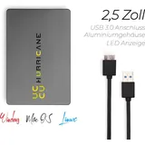 Hurricane MD25U3 grau Hurricane 750GB 2.5 Zoll Externe tragbare Festplatte USB 3.0 External HDD Mobile Speicherplatte für Fotos smart TV PC Laptop Computer ps4 ps5 Xbox kompatibel mit Windows Mac OS Linux
