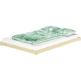 Erst-Holz Niedrigbett unbehandeltes Holz-Doppelbett 180x200 Fichte Tanne V-60.47N-18 ohne Zubehör