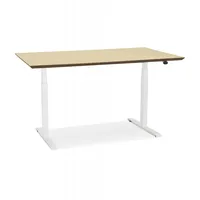 KADIMA DESIGN Elektrischer Sitz-Steh-Schreibtisch aus Holz Metall | Höhenverstellbarer