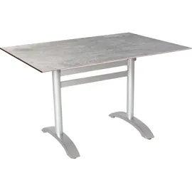 ACAMP Gartentisch 120 x 80 x 75 cm Silber