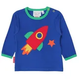 Toby Tiger Langarmshirt Langarmshirt mit Raketen Applikation blau 104