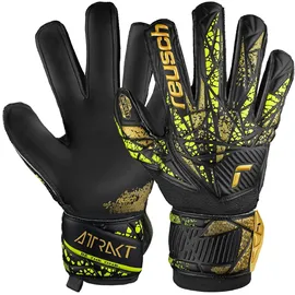 Reusch Attrakt Infinity Finger Support Torwarthandschuhe Herren und Frauen Fußballhandschuhe für Erwachsene mit Fingerprotektion perfekt für Kunstrasen