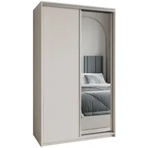 masseno Schwebetürenschrank TAVI 120 x 205 x 60 cm Beige/Gelb