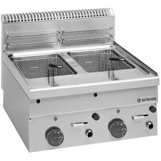 GastroHero Gas-Fritteuse Serie 66 - 60/60 8+8 Liter Tischgerät