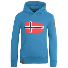 TROLLKIDS Hoodie Pullover Trondheim Mittelblau | Gr.: 128