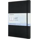 Moleskine Art Watercolor Aquarell-Skizzenbuch A4 60 Seiten 200 g/m2 Schwarz