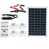 HOHOVYVY Solarpanel, 50W 18V Flexibles Solarpanel Tragbares Handy Auto Batterie Solarladegerät Dual USB Anschlüsse Wasserdicht