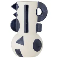 Bloomingville Graphica Vase, Blue, Steingut