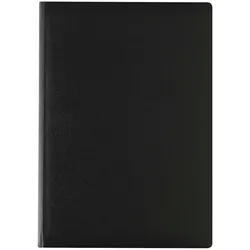 Buchkalender Schwarz - 1 Woche / 6 Seiten - 3 Sprachen - 2026