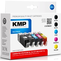 KMP C107BKXV kompatibel zu Canon PGI-570XL schwarz + CLI-571XL CMYK (1569,0050)