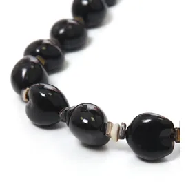COLLEZIONE ALESSANDRO Lange Kette Holly Schwarz / Holz