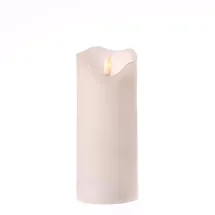 MARELIDA LED Kerze Rustik Optik H: 17 cm weiß