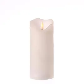 MARELIDA LED Kerze Rustik Optik H: 17 cm weiß