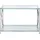 Beliani Audet Konsolentisch 120 x 40 x 76 cm Silber/Transparent