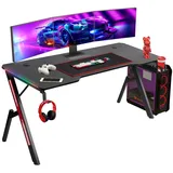 Todeco Gaming-Tisch schwarz