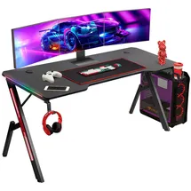 Todeco Gaming-Tisch schwarz