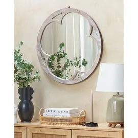 Beliani Wandspiegel MONCLOVA 60 x 60 cm Hellbraun