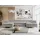 MKS Meble Ecksofa U-form Cord 3-Sitzer Hellgrau