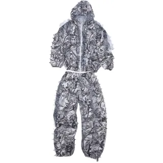 Leapiture Schnee-3D-Blatt-Anzug, Schnee-Ghillie-Anzug, Jagd-Ghillie-Anzug, Winter-Ghillie-Anzug, Camo-Ghillie-Anzug, Schneetarn-Anzug, Jagd-Ghillie-Anzug Für Schnee