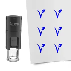 CombiCraft Selbstfärbender Stempel 'Vegan' in der Farbe Blau, Ø10mm