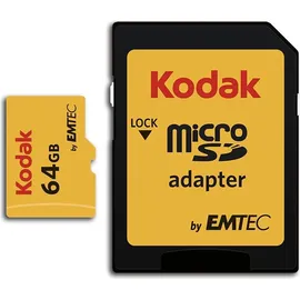 Kodak microSDXC 64GB Class 10 UHS-I + SD-Adapter