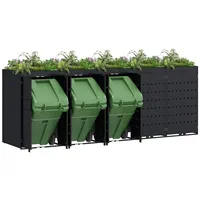 VidaXL Wagenmüllbehälter 5 l Schwarz