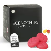Scentchips® Mango Papaya - Duftwachse Fruchtduft - Hausparfum - Duftchips - Wax Melts - Geeignet für Duftlampe und Wachsbrenner - L - 26 Stück