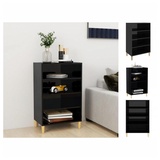 vidaXL Sideboard Hochglanz-Schwarz 57x35x90 cm Holzwerkstoff