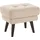 Andas Hocker »Hemmink« mit Knopfheftung beige