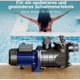 XPOtool Poolpumpe schwarz 13800 l/h
