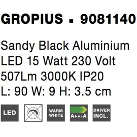 Nova Luce Gropius (9081140) Schwarz