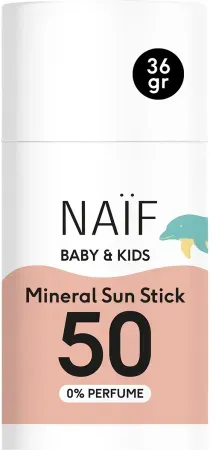 Naïf Mineralische Sonnencreme Ohne Duft Stick Für Babys Und Kinder SPF50 36g