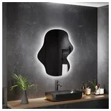 Home Deluxe LED-Spiegel LACE asymmetrisch - 60 x 80 cm I Badspiegel, Flurspiegel, Wohnzimmerspiegel, Spiegel mit Beleuchtung