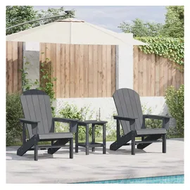 vidaXL Adirondack Stühle Gartenstuhl 74 x 82 x 90 cm hellgrau 2 St.