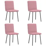 vidaXL Esszimmerstühle 4 STK. Rosa Samt, Stuhl, Wohnzimmerstuhl, Beistellstuhl, Küchenstuhl, Akzentstuhl, Restaurantstuhl, Samtstuhl, Küchenstuhl Samt