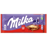 MILKA Alpenmilch Schokolade mit LU-Keksen 87 g