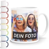 Moonworks® Fototasse, Tasse mit Foto und Text selbst gestalten, personalisierte Geschenke, Fotogeschenke weiß unisize