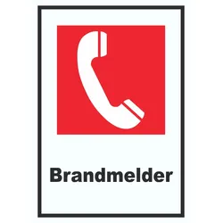 HB-Druck Brandmelder Schild A3 Rückseite selbstklebend