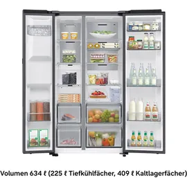 Samsung RS80F67KCTEF Side-by-Side (634 l, 1784 mm hoch, Edelstahl)