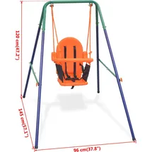 vidaXL Schaukelset mit Sicherheitsgeschirr orange