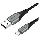 Vention Ladekabel Usb-a kompatibel mit iPhone 1m Datenkabel 2,4a in Grau USB 2.0