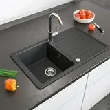 Bergström Granitspüle 76 x 46 cm schwarz