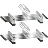Metallener Hosenbügel Mit Clips, 12 Stück.