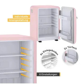 First Austria Retro Mini-Kühlschrank 40 l 56,2 cm hoch Rosa